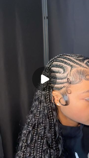 Hampton VA Braider on Instagram: "Clean stitches ONLY🪡🪡🪡🪡🪡  Style: Fulani braids + Boho + Thigh length   BOOK TODAY   #dmvbraids #dmvbraider #dmvstitchbraids #hairstyles #mahairstylist #tribalbraids #knotlessbraids #dmvhairstylist #dmvbraider #dmvexplorers #frontalinstall #sewin #traditionalsewin #neatbraids #cleanbraids #feedinbraids #explore #explorepage #exploremore #trending #butterflylocs #jumboknotless #boholocs #stitchbraids #halfuphalfdown #halfstitchhalfweave #blackownedbusiness #reels #knotlesswithcurls #locs #islandtwist" Fulani Braids In A Bun, Kids Fulani Braids Hairstyles, Stitch Boho Braids, Boho Braids Cornrows, Fulani Boho Braids Hairstyles, Flulanni Braids, Bohemian Stitch Braids, Trible Braids Freestyle, Boho Stitch Braids