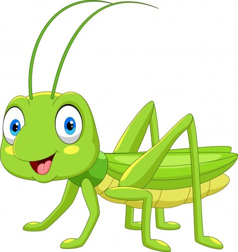 Cute grasshopper cartoon | Premium Vector #Freepik #vector #character #cartoon #animals #comic Grasshopper Cartoon, Cute Grasshopper, Grasshopper Pose, Wooden Wallpaper, Green Grasshopper, Beetle Illustration, Insect Crafts, Physical Activities For Kids, Diy Candles Scented