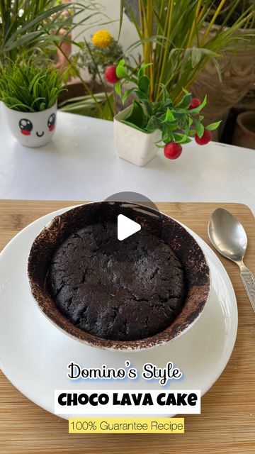 Shreya Goyal on Instagram: "Domino’s Style Choco Lava Cake😍 Like ❤️ Save ✅ ,Share and don’t forget to follow 🥺🙏 Ingredients:- Chocolate - 65gm Butter - 1 tbsp Maida - 2 tbsp Sugar - 1 tbsp Cocoa Powder- 1 tbsp Baking Powder- 1/4 tsp A pinch of salt Milk - 4 tbsp Instructions:- 1 . In A Bowl Add Melted Dark Chocolate And butter . 2. Add Flour, Sugar , Cocoa Powder, Baking Powder, Salt , Milk . 3. Grease Your Mould with Some melted Butter and choco powder 4. Add the half Batter in a bowl and add chocolate chunks in the middle and pour the leftover Batter . 5. Bake at 280 degrees for about 10-12 min at bottom rod . . . Agar fir bhi na samjh aye then Comment m ya fir dm m puch lo ☺️ . . Keep supporting and follow me @gudiaworld . . . . #chocolava #chocolatecake #egglesschocolava #chocola Chocolate Cake Without Cocoa Powder, Choco Lava Cake, Chocolate Cake Cocoa Powder, Chocolate Out Of Cocoa Powder, Making Chocolate From Cocoa Powder, Choco Lava Cake Recipe Eggless, Choco Lava Cake Recipe, Choco Lava, Lava Cake Recipes