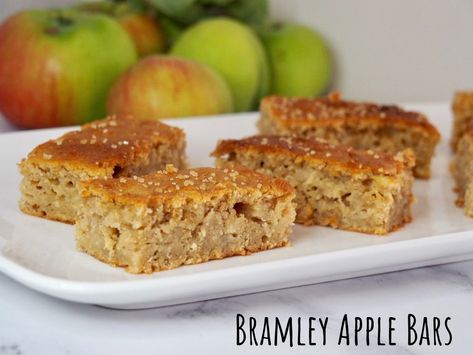 Bramley Apple Bars Bramley Apple Recipe, Bramley Apple Recipes, Baked Apple Recipes, Bramley Apple, Apple Bars, Apple Recipe, Cake Bars, Apple Cake, Granny Smith