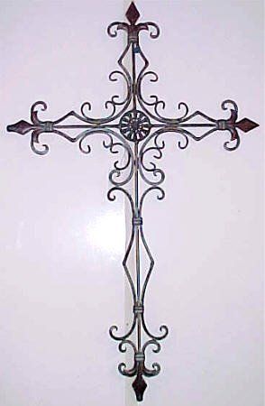 Toilet Paper Roll Wall Art, Faux Iron, Wrought Iron Decor, Decorative Wall Hanging, Cross Wall, Cross Wall Decor, Iron Cross, Cross Art, Metal Cross