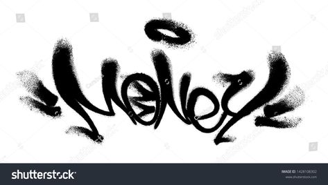 Money Font, Spray Tattoo, Font Graffiti, Graffiti Art Letters, Arte Cholo, Money Tattoo, Graffiti Tattoo, Graffiti Words, Graffiti Lettering Fonts