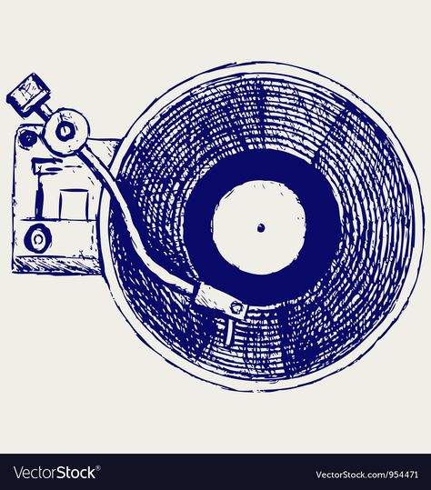 Record Player Tattoo, Farmer Tattoo, Rabbit Pumpkin, Dj Art, Vinyl Player, Vinyl Record Art, Music Tattoos, Vinyl Music, Record Player