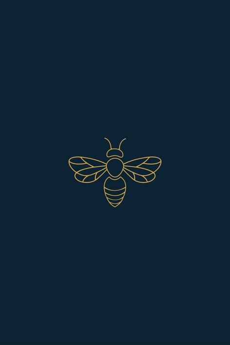 This logo projects was for a real estate agent looking to elevate her logo, color palette, and aesthetic. We wanted to design something that was elegant, luxury, and modern. We designed a logo type, choose a luxury color palette, and and logo mark to incorporate in her branding through several customer touch points. Branding is more than just a logo! Minimalist Bee Drawing, Bee Pattern Design, Blue House Theme, White And Blue House, Bee Branding, Luxury Color Palette, Bee Aesthetic, Bee Strong, House Logo Icon