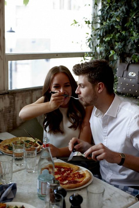 Couple Dining Photography, Couple Eating Together Aesthetic, Couples Dining, Couples Dinner, Lunch Cafe, Tanya Burr, Products I Love, Brunch Restaurants, Pre Wedding Poses