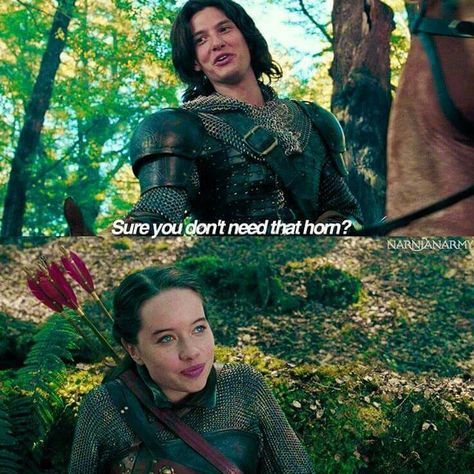 Sure you don't need that horn? Susan From Narnia, Narnia 4, Chronicles Of Narnia Books, Narnia Cast, Narnia Quotes, Susan Pevensie, Narnia Prince Caspian, Narnia 3, Courage Dear Heart