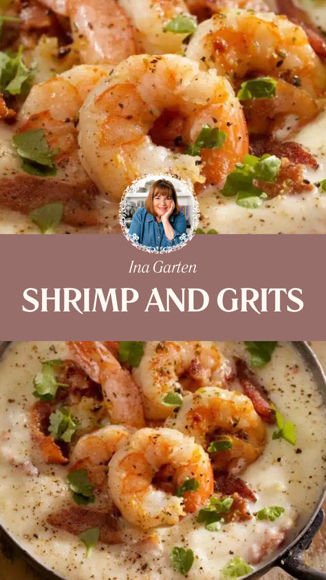 Ina Garten Shrimp And Grits Shrimp And Cheddar Grits, Joanna Gaines Shrimp And Grits, Shrimp And Grits Southern Style, Shrimp Diane Recipe, Gluten Free Shrimp And Grits, Ina Garten Shrimp Salad, Oven Baked Shrimp And Grits, Creamy Shrimp And Grits Recipe Southern, Shrimp And Cheese Grits Recipe Southern