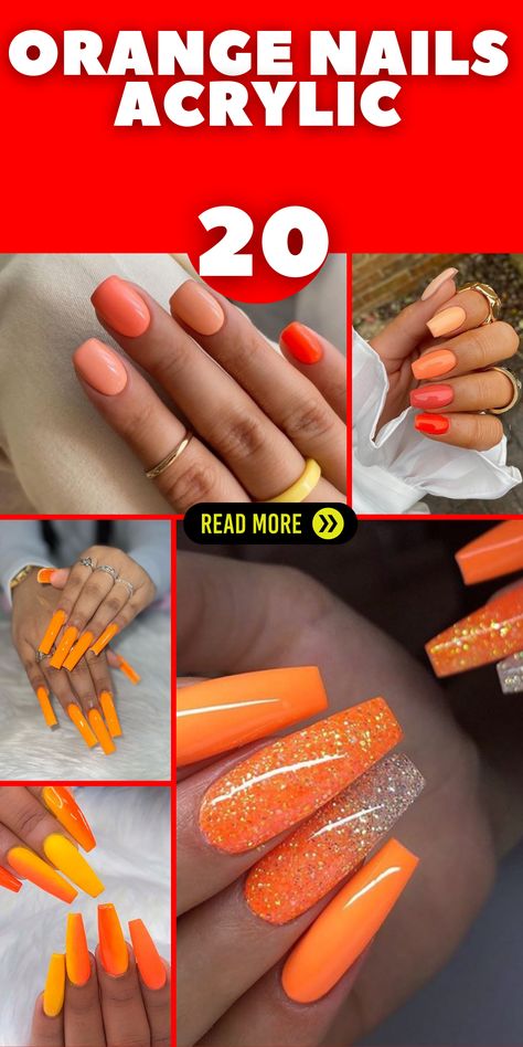 Flaunt the orange nails acrylic, where Burnt meets Bright and Short meets Long. White and Blue and Neon pink adornments, along with a French tip, create a Trendy look, perfect for summer.Discover the orange nails acrylic in Dark and Bright shades. The Short design, paired with White and Neon, Hot pink accents, and a Trendy French tip, is a vibrant choice for fashionable nails. Orange Nails Acrylic, Orange French Tips, Nail Art Acrylic Nails, 80s Nails, Summer Nails Neon, Nail Journey, Neon Orange Nails, Orange Acrylic Nails, Acrylic Nail Ideas