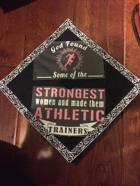 My graduation cap. Printed a picture of a t shirt that I liked. :) https://www.lanyardmarket.com/en/custom-printed-cap Physical Education Graduation Cap, Athletic Trainer Graduation Cap, Exercise Graduation Cap, Track Graduation Cap, Athletic Training Graduation Cap, Graduation Cap Designs Kinesiology, Masters Graduation, Athletic Trainer, College Graduation Cap Decoration