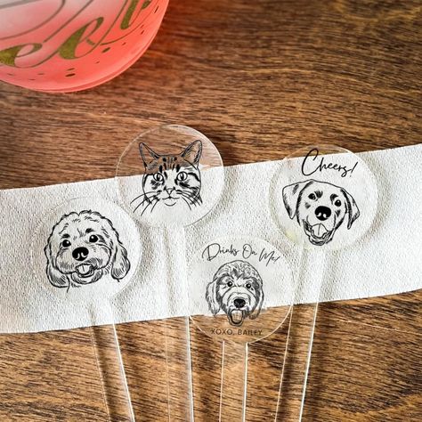 PRICES MAY VARY. Personalized Touch: Feature your pet's actual photo, adding a unique and sentimental element to your drinkware collection. High-Resolution Prints: High-quality photo printing ensures clear, vibrant, and detailed images of your beloved pet. Durable and Long-Lasting: Crafted from sturdy acrylic material, these stirrers are built to withstand repeated use and remain in excellent condition. Perfect for Any Occasion: Ideal for both everyday use and special events such as parties, gat Dog Cocktail Stirrer, Dog Drink Stirrers, Dog Wedding Decor, Wedding Stirrers, Drink Stirrers Wedding, Cocktail Stirrers, Drink Stirrers, Wedding Decor Style, Wedding 2025