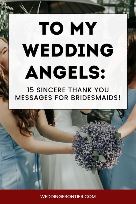 Your bridesmaids stood by you, supporting every step towards your big day. Acknowledge their love and commitment with these 15 sincere thank-you messages that speak from the heart. #WeddingAngels #ThankYouMessages #Bridesmaids #WeddingLetters Letter To My Bridesmaid Wedding Day, Bridesmaids Notes Messages, Bridesmaid Thank You Note, Letter To Bridesmaid, Bridesmaid Letter, Wedding Angels, Wedding Speeches, Made Of Honor, Welcome Note