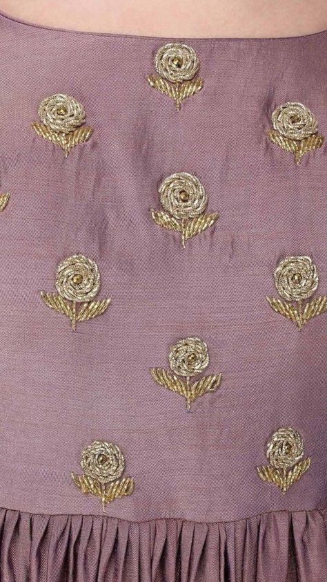 Dabka Hand Embroidery, Buti Embroidery Designs, Buti Designs For Embroidery, Buti Design, Embroidered Accessories, Gold Work Embroidery, Wonder Of The World, Embroidery On Kurtis, Kurti Embroidery Design