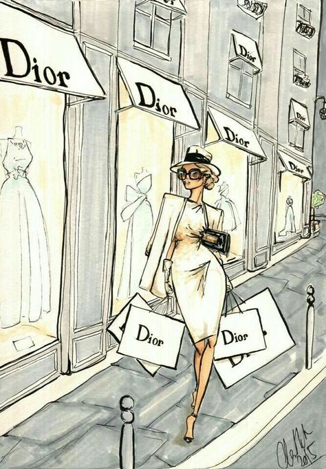 A Woman, Dior, Walking, Signs