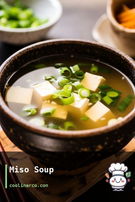 A traditional Japanese soup made with miso paste and dashi broth. Japanese Miso Soup, Miso Broth, Dashi Broth, Japanese Diet, Japanese Soup, Miso Paste, Grilled Beef, Broth Recipes, Miso Soup