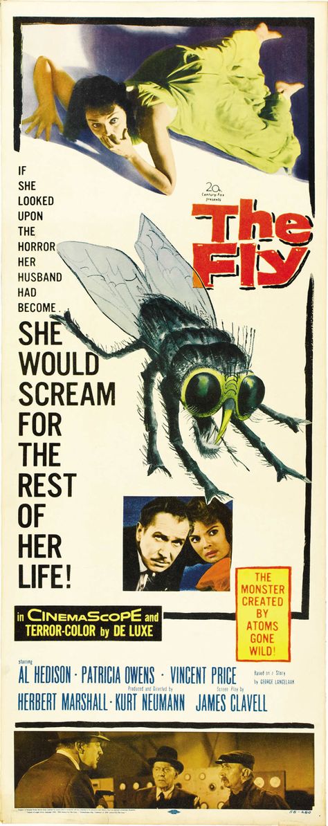 The Fly - 1958...excellent movie in it's day.  Re-make was---well hard to describe really The Fly 1958, Science Fiction Movie Posters, Monster Movies, Monster Movie, Creepy Movies, Film Collection, Jeff Goldblum, Old Movie Posters, Horror Stuff