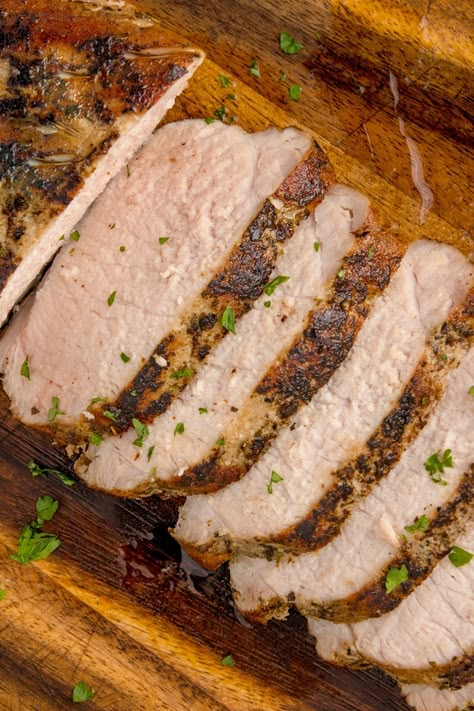 Sous Vide Pork Loin Roast Pork Roast Sous Vide, Suis Vide Recipes, Pork Loin Sous Vide, Sous Vide Pork Loin Roast, Sous Vide Pork Loin, Yummy Pork Recipes, Sous Vide Pork Chops, Sous Vide Pork, Pork Loin Roast Recipes