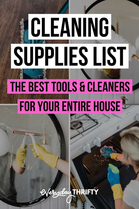 Move In Cleaning Supplies, New Home Deep Cleaning, Deep Cleaning House Products, House Cleaning Products Checklist, Best Cleaning Supplies Home, Best Cleaning Supplies Products, Cleaning Must Haves Products, Deep Cleaning House Supplies, Deep Cleaning Supplies List