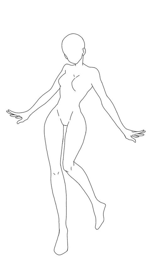 Base Model Drawing Female, Women Base Drawing, Mannequin Outline, Different Poses Drawing, Woman Drawing Base, Women Figure Sketch, Croquis Poses, Winx Base, Drawing Silhouette