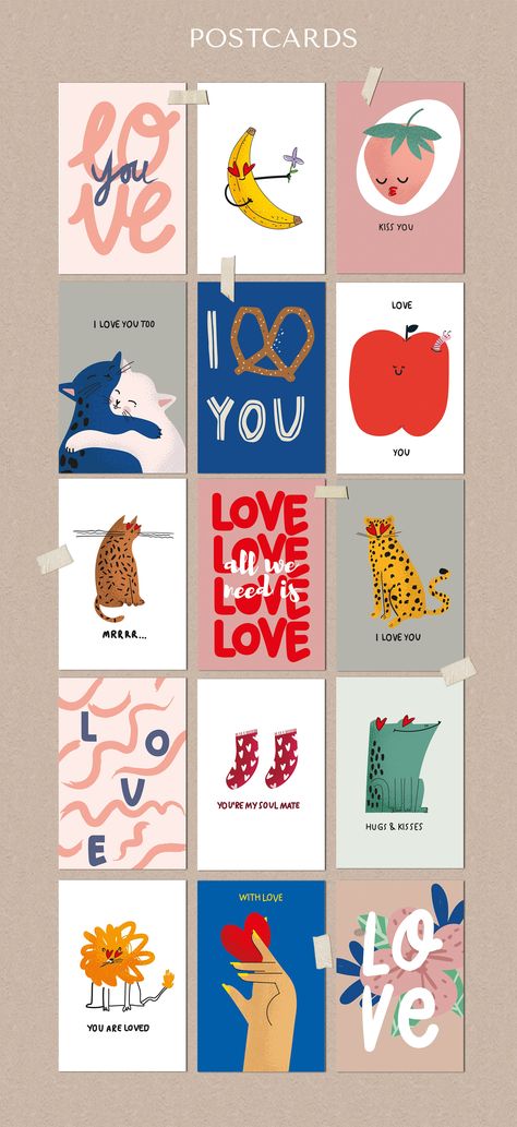 Valentines Day Graphic Design, Valentine's Day Poster Design, Procreate Designs, Valentine's Day Illustration, Valentine Poster, Valentines Illustration, Valentines Day Poster, Gift Card Design, Valentine Postcards