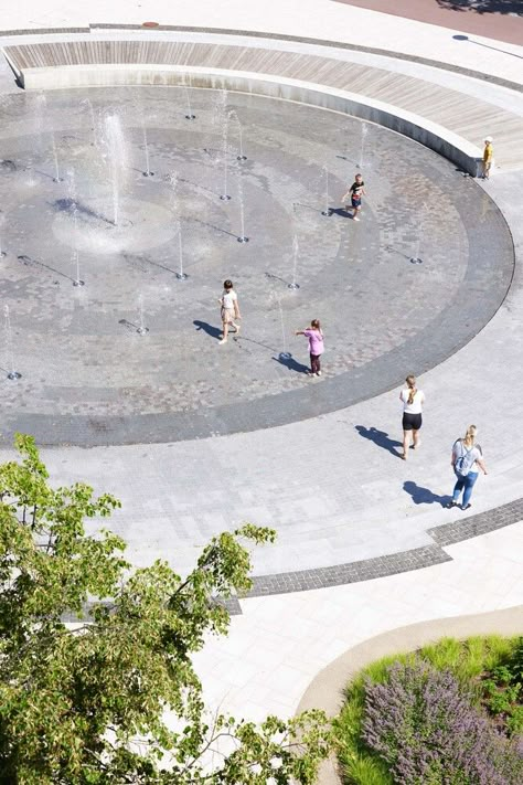 Public Water Feature, Park Art Installation, Square Landscape Design, Public Space Architecture, Urban Plaza, Waterscape Design, Landscape Plaza, Fountain Plaza, Fountain Landscape