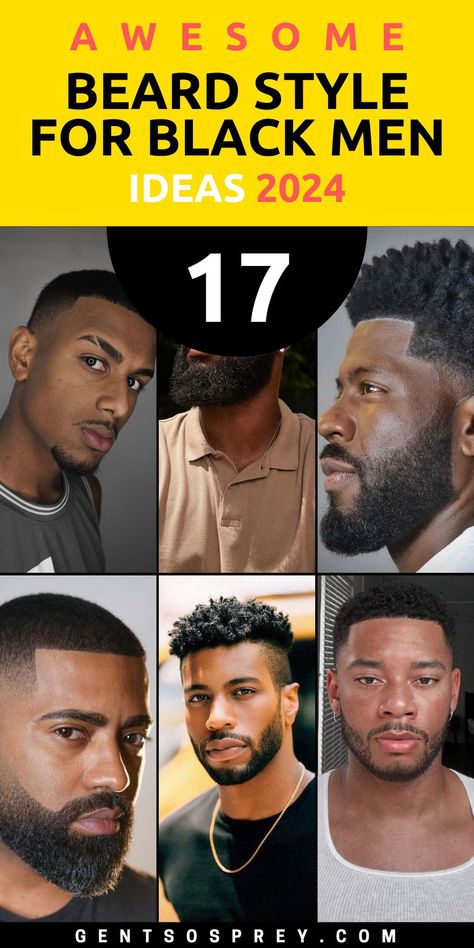 Step into the world of urban street fashion with 17 Beard Style Ideas for Black Men in 2024. Our guide showcases a curated collection of stylish beard ideas tailored to black men. Whether you have a bald head or prefer short hair, we've compiled a range of fashionable beard styles to suit your unique look. Explore modern trends and classic options, and elevate your grooming game this year. Dive into the world of black men's beard style ideas. Beard And Mustache Styles For Black Men, Men Beard Style Ideas Short, Black Beard Styles For Men, Black Beards Styles Men, Gotee Styles Mens Black, Different Beard Styles For Men, Men Short Beard Style, Men Facial Hair Styles Short, Black Men Mustache Styles