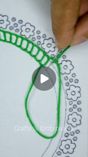 Hand Tutorial, Embroidery Lessons, Hand Embroidery Tutorial, Embroidery Tutorial, Hand Embroidery Projects, Embroidery Tutorials, Embroidery And Stitching, Embroidery Projects, Hand Embroidery