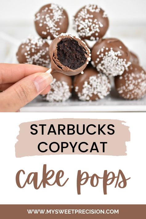 Box Mix Cake Pops, Cake Pops Boxed Cake, Starbucks Cake Pops Recipe Copycat, Mocha Cake Pops, Easy Chocolate Cake Pops, Starbucks Chocolate Cake Pops Recipe, Better Than Starbucks Cake Pops, Cake Pop Recipe With Box Cake, How To Make Chocolate Cake Pops