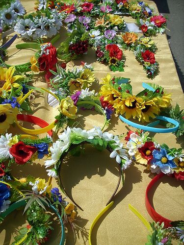 Wreath Shaped Hair Bands Handcrafted in Ukraine | Flickr - Photo Sharing! Ukranian Embroidery, Head Wreath Wedding, Bridal Circlet, Daisy Flower Crown, Gold Bridal Crowns, Flower Head Wreaths, Ukrainian Girl, Bridal Hair Wreath, Floral Wedding Hair