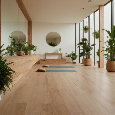 ⚠️LINK IN BIO⚠️ A serene minimalist yoga studio with natural wood floors, floor-to-ceiling mirrors, and an abundance of plants for a calming environment. #YogaStudio #Minimalist #NaturalWood #Mirrors #Plants Minimalist Yoga Studio, Mirrors Plants, Peace Room, Ceiling Mirrors, Studio Plants, Plant Living Room, Natural Wood Floors, Wood Plants, Nantucket Hotels