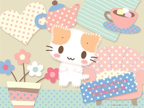 wallpaper03s800.gif (800×600) Sanrio Wallpapers, Western Wallpaper Iphone, Charmmy Kitty, Happy Birthday Wallpaper, Sanrio Wallpaper, Cat Character, Matching Wallpaper, Orange Wallpaper, Happy Birthday Quotes