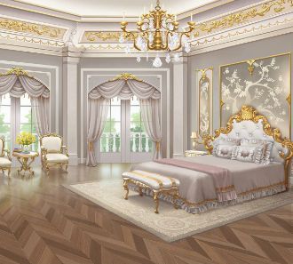 Royal Bedroom Background, Manhwa Bedroom, Royale High Dorm Ideas Campus 3, Bedroom Royal, Beautiful Bed Designs, Mansion Bedroom, Gacha Background, Royal Room, Castle Rooms