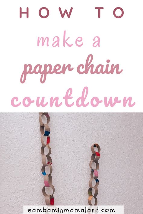 Chain Link Countdown, Countdown Rings Paper Chains, Fun Countdown Ideas, Count Down Ideas Events, Birthday Count Down Ideas, Count Down Ideas, Paper Chain Countdown, Diy Paper Chain, Countdown Calendar Diy