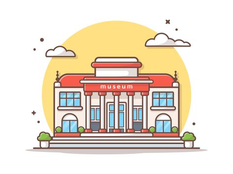 Museum 🗿🏢🤓 by catalyst on Dribbble Design Undangan, Illustration Building, Museum Building, Building Vector, Bubble Drawing, Digital Brushes, Design City, Heather Stillufsen, Flat Art