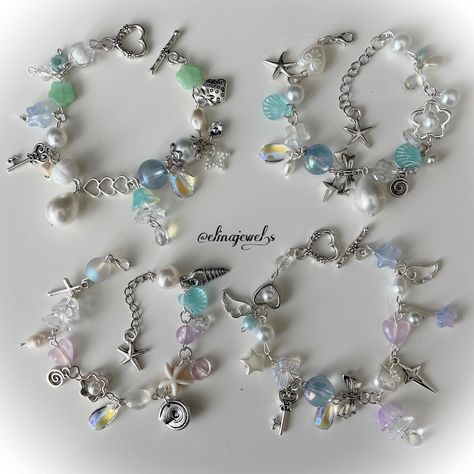 ❦ blue sea theme bracelets! for sale on my tise and etsy! (links in my carrd!) ❦ #beadedjewelry #beadednecklace #beadedbracelet #smallbusiness #handmadejewelry #pinterestjewelry #coquette #coquettejewelry #beadedjewellery #handmadejewellery#pinterestjewellery #coquettejewellery Pinterest Jewelry, Bracelets For Sale, Sea Theme, Blue Sea, Beaded Jewelry, Handmade Jewelry, Beaded Necklace, For Sale, Pins