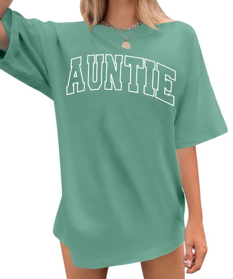 PRICES MAY VARY. 🌺【Cotton Blend Material】Oversize auntie t shirt women are made of high-quality material. cotton blend, offering a soft and comfortable feel. The combination of polyester and spandex provides exceptional softness, stretch, and comfort. This high-quality fabric quickly recovers its original shape without wrinkles, even after repeated rubbing. 🌺【unique design】Oversize cute love heart print shirt, bless aunt tops, cool and funny auntie graphic, fashion aunt short sleeve t-shirt, w Graphic Fashion, Aunt Shirt, Cute Love Heart, Aunt T Shirts, Auntie Shirts, Tshirt Oversized, Shirts Cute, Aunt Shirts, Heart Tee