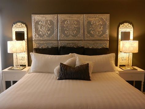 DIY Headboard - LOVE this look!! Diy Headboard Wooden, Headboard Alternative, Metal Bedroom, Diy Headboard Upholstered, Diy Headboards, Decor Shabby Chic, Diy Headboard, Bedroom Décor, Design Del Prodotto