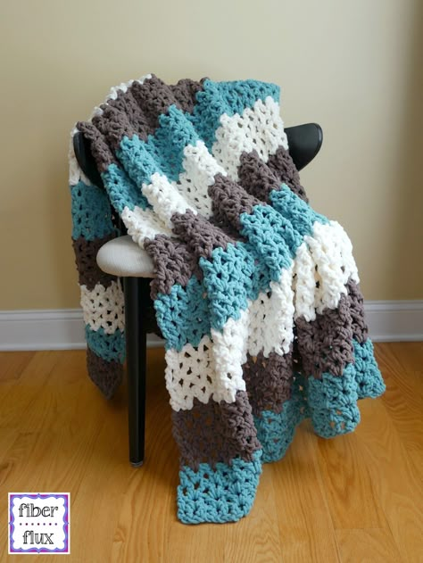 The Family Room Throw is a super comfy throw that is lofty, lacy and crocheted in soothing tones for the home. Work one up to dr... Motifs Afghans, Awesome Crochet, Beau Crochet, Crocheted Blanket, Confection Au Crochet, Crochet Afgans, Crochet For Beginners Blanket, Crochet Simple, Haken Baby