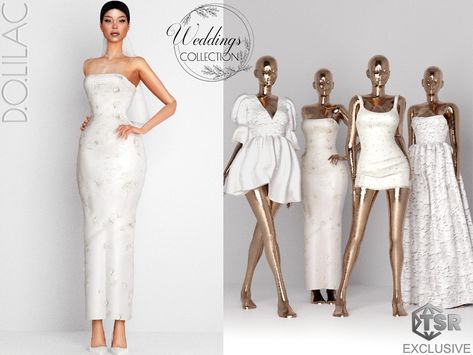 The Sims Resource - Weddings Collection Strapless Embellished Wedding Gown DO0255 Sims 4 Wedding Outfits, Sims 4 Bridal Dress, Sims 4 Bachelorette Party Cc, Sims 4 Bridal Shop Cc, Ts4 Wedding Cc, Sims 4 Cc Wedding Hair, Sims 4 Bridesmaid Dress Cc, Sims 4 Cc Prom Dress, Sims 4 Wedding Dress Cc