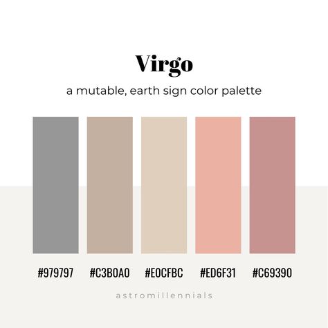 By astr0kara Zodiac Color Palette, Zodiac Colors, Zodiac Signs Colors, Virgo Things, Virgo Aesthetic, Color Palette Challenge, Desain Editorial, Astrology Virgo, Virgo Sign