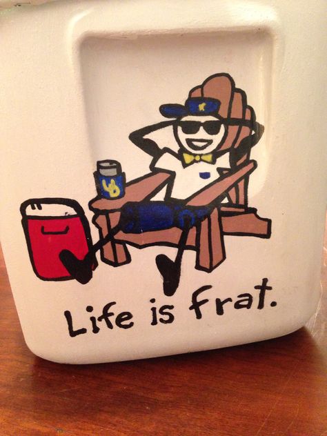 Life is frat cooler Unique Frat Cooler Ideas, Theta Chi Formal Cooler, Frat Painted Cooler, Zbt Frat Cooler, Theta Chi Frat Cooler, Frat Cooler Painting Ideas, Brozarks Cooler Ideas, Delta Chi Frat Cooler, Formal Cooler Ideas Fraternity