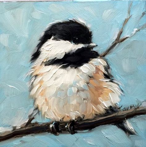 Chickadee Art, Acrylic Painting Ideas, Seni Dan Kraf, Simple Acrylic Paintings, Lukisan Cat Air, Piet Mondrian, Jackson Pollock, Arte Animal, Beginner Painting