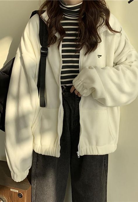 Style: CasualColor: Green, Gray, White, PurpleFabric Content: Spandex, Cotton, PolyesterFit: LooseNeckline: Stand CollarSleeve Length: Long Sleeve Order Letter, Mode Kawaii, Women Y2k, Bodycon Floral Dress, Purple Fabric, Hoodie Outfit, Oversized Hoodie, White Jacket, 여자 패션