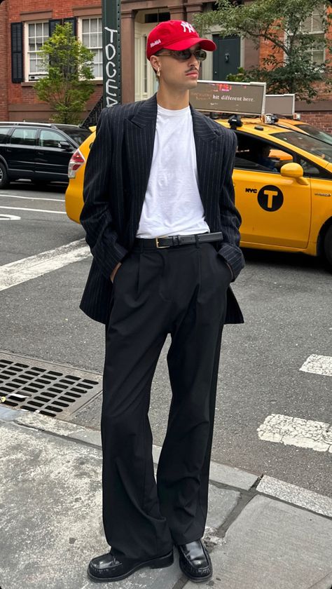 Asian Men Street Style, Men Japanese Fashion, Bald Men Fashion, Fashion Core, Streetwear Office, Formal Streetwear, Suit Prom, Bald Men Style, Masc Outfits