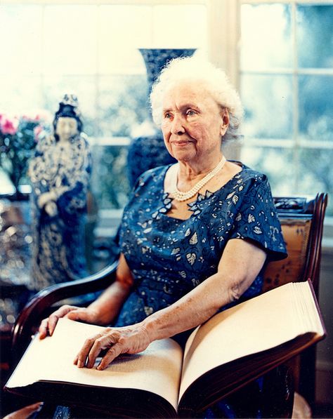 Helen Keller, Reading, 1960s. Visit the Perkins Archives Flicker page: http://www.flickr.com/photos/perkinsarchive/collections/ Meeting Celebrities, Hellen Keller, Helen Keller Quotes, Anne Sullivan, U Go Girl, Alexander Graham Bell, People Reading, Rabindranath Tagore, Story Of My Life