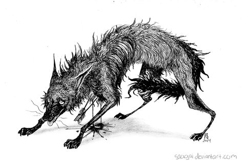 Crush by Saagai on deviantART Fenrir Tattoo, Illusion Kunst, Arte Obscura, Arte Inspo, Wow Art, Mechanical Pencil, Wolf Art, Arte Animal, Art And Illustration