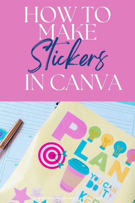 Create custom stickers in Canva in 3 easy steps! Perfect for your planner, scrapbook, or other DIY projects. #diy #planner #sticker . #Making_Stickers_On_Canva #How_To_Make_Vinyl_Stickers_Without_Cricut #Making_Stickers_In_Canva #Sublimation_Stickers_How_To Making Stickers On Canva, How To Make Vinyl Stickers Without Cricut, How To Create Your Own Stickers, Making Stickers In Canva, Making Stickers With Canva, Sublimation Stickers How To, How To Create Stickers In Canva, How To Make Your Own Stickers, Sticker Business Ideas