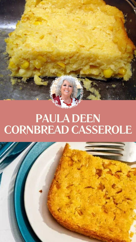 Paula Deen Cornbread Casserole Cornbread With Cream Corn From Scratch, Paula Deans Cornbread Casserole, Paula Deen Cornbread Casserole, Cornbread Made With Creamed Corn, Cornbread With Cream Corn Jiffy, Sour Cream Cornbread Recipe, Paula Dean Corn Casseroles, Cornbread Recipes With Cream Corn, Cornbread Recipe Paula Deen