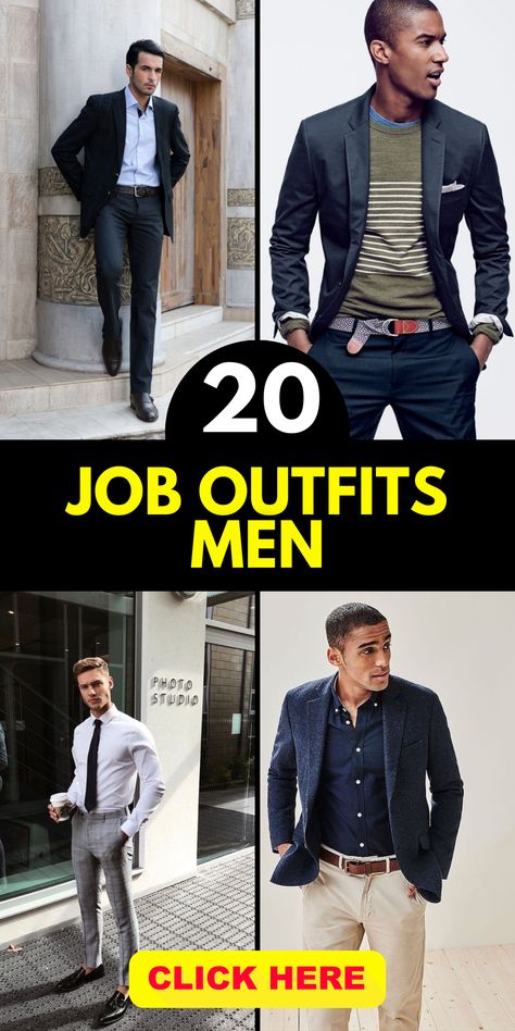 Sales Rep Outfit Men, Men Interview Outfit Casual, Men’s Wear For Interview, Men’s Job Interview Outfit, Mens Professional Outfits Work Attire, Bank Outfits Work Men, Professional Outfits Men Business, Modern Office Outfit Men, Men Conference Outfit