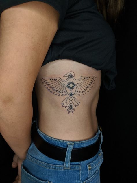 Indian Style Tattoos For Women, Thunderbird Tattoo Design, Thunderbird Back Tattoo, Desert Tattoos For Women, Cherokee Tattoos For Women, Indian Tattoos For Women Native, Thunderbird Tattoos, Cherokee Indian Tattoos For Women, Western Half Sleeve Tattoos For Women