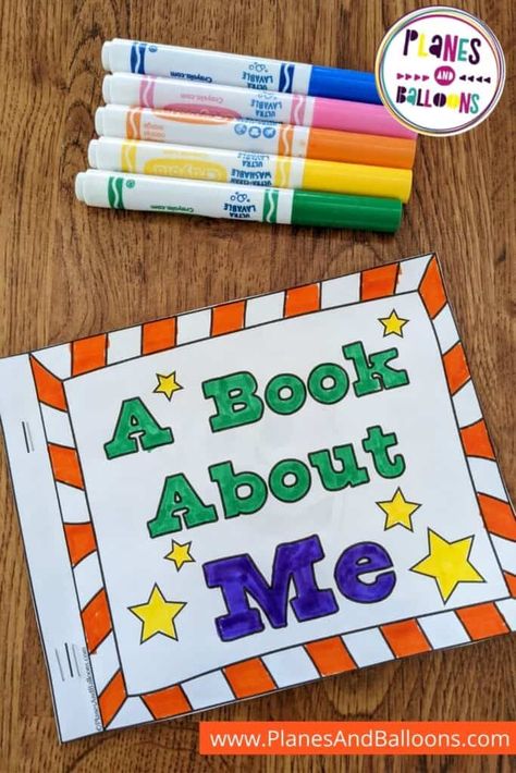 Book Week Activities For Preschoolers, Ideas For All About Me Theme, All About Myself Preschool, All About Me Books Preschool Free Printable, All About Me Project Middle School, All About Me Template Kindergarten, 1st Week Of School Crafts, All A Out Me Preschool, All About Me Book For Preschool